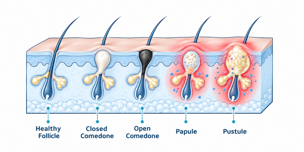 Acne, Folliculitis
