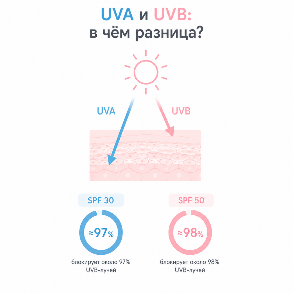 UVA и UVB лучи
